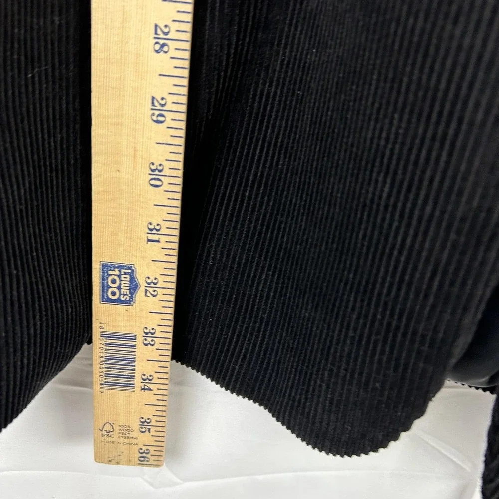 Croft & Barrow Blazer Mens‎ 48 Long Black Corduroy 3 Button Sport Coat Jacket